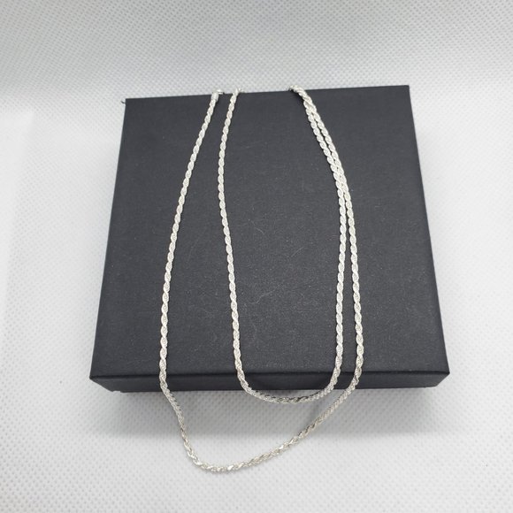 Silver 925 High Polished Rope Chain 1.7mm 22 inches